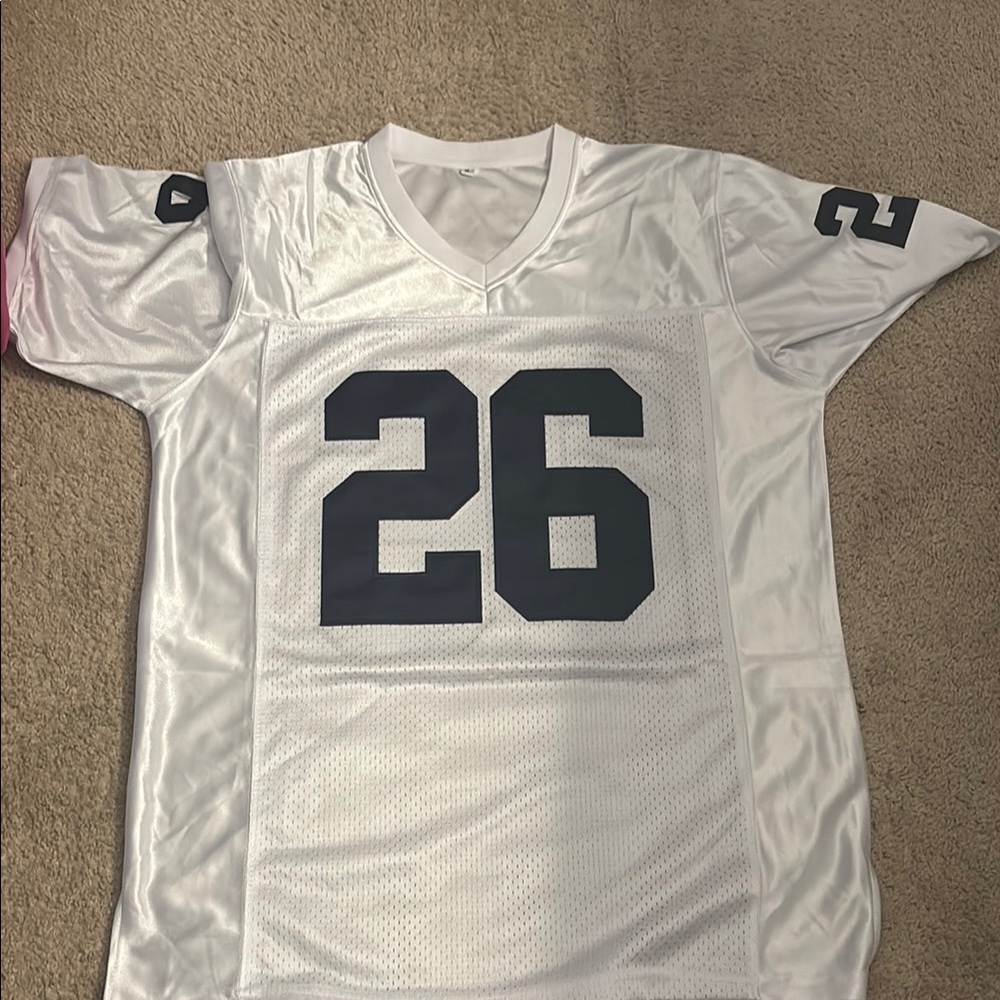 White Football Jersey with Number 26